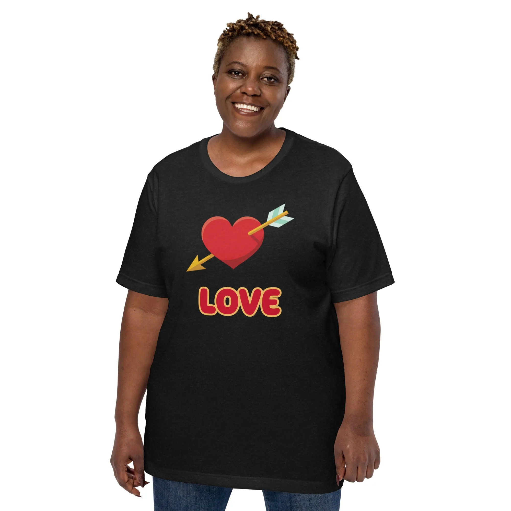 T-shirt unisexe Love coeur transpercé – Image 2