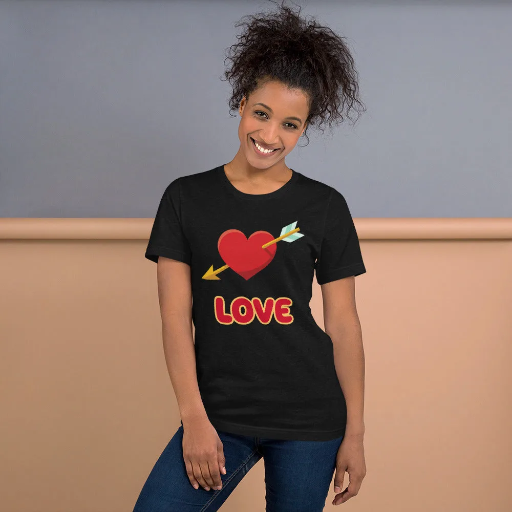 T-shirt unisexe Love coeur transpercé – Image 3