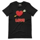 T-shirt unisexe Love coeur transpercé