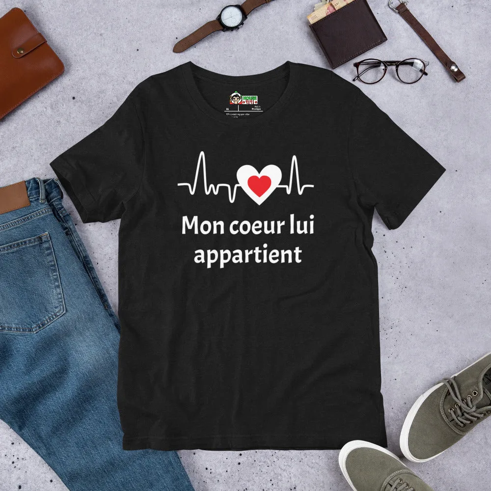 T-shirt unisexe Mon Coeur Lui Appartient – Image 8
