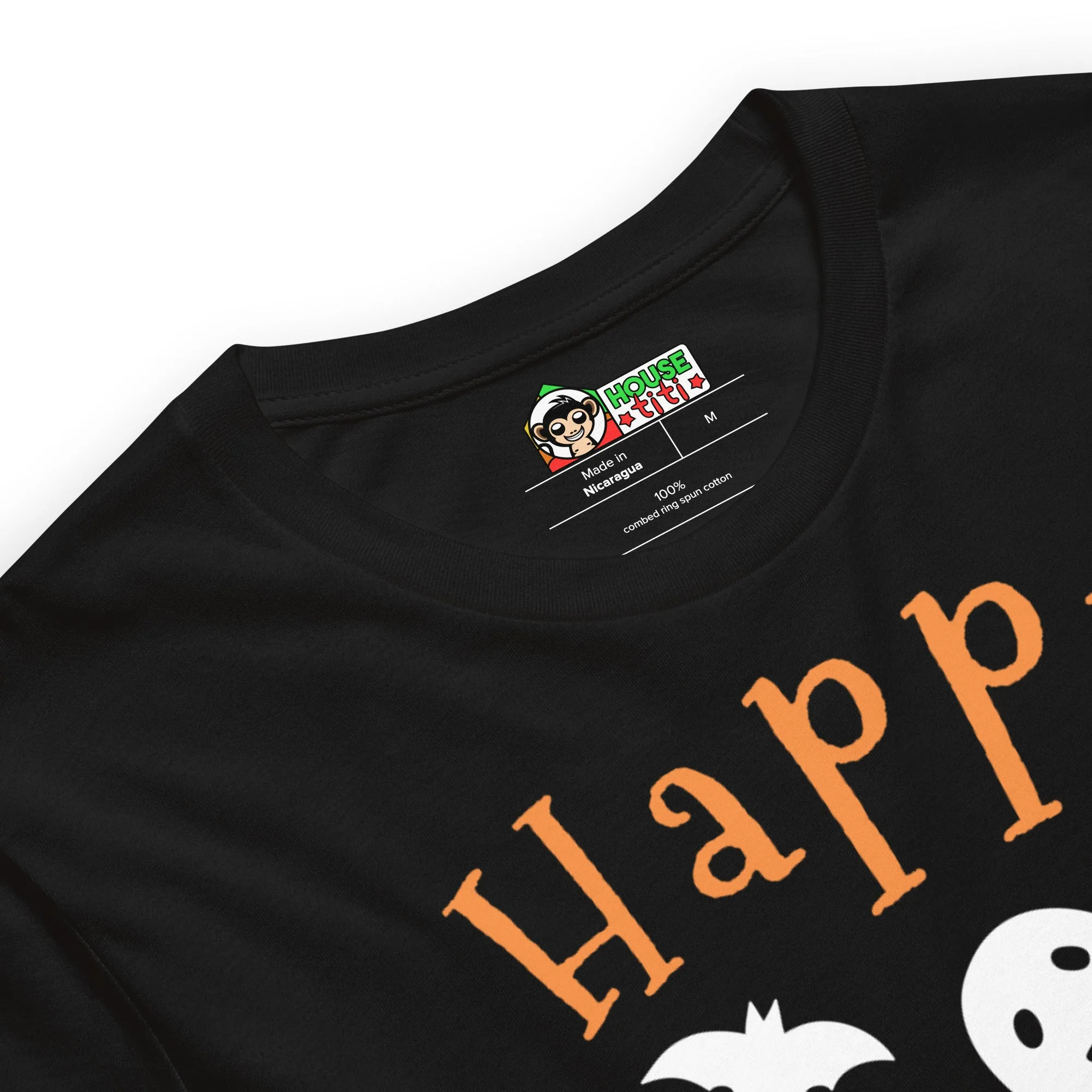 T-shirt unisexe Happy Halloween Fantômes et Chauves-Souris – Image 6