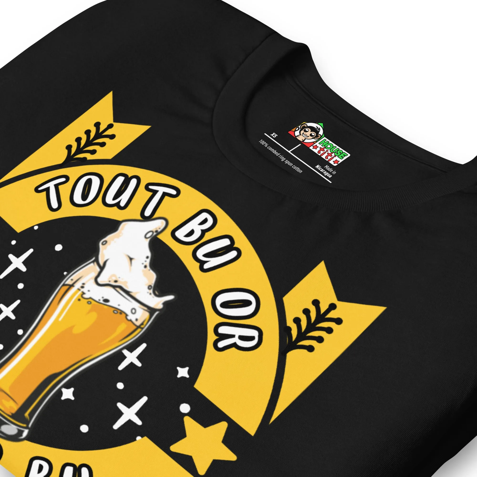 T-shirt unisexe Tout Bu Or Not To Bu (Lettrage clair) – Image 4