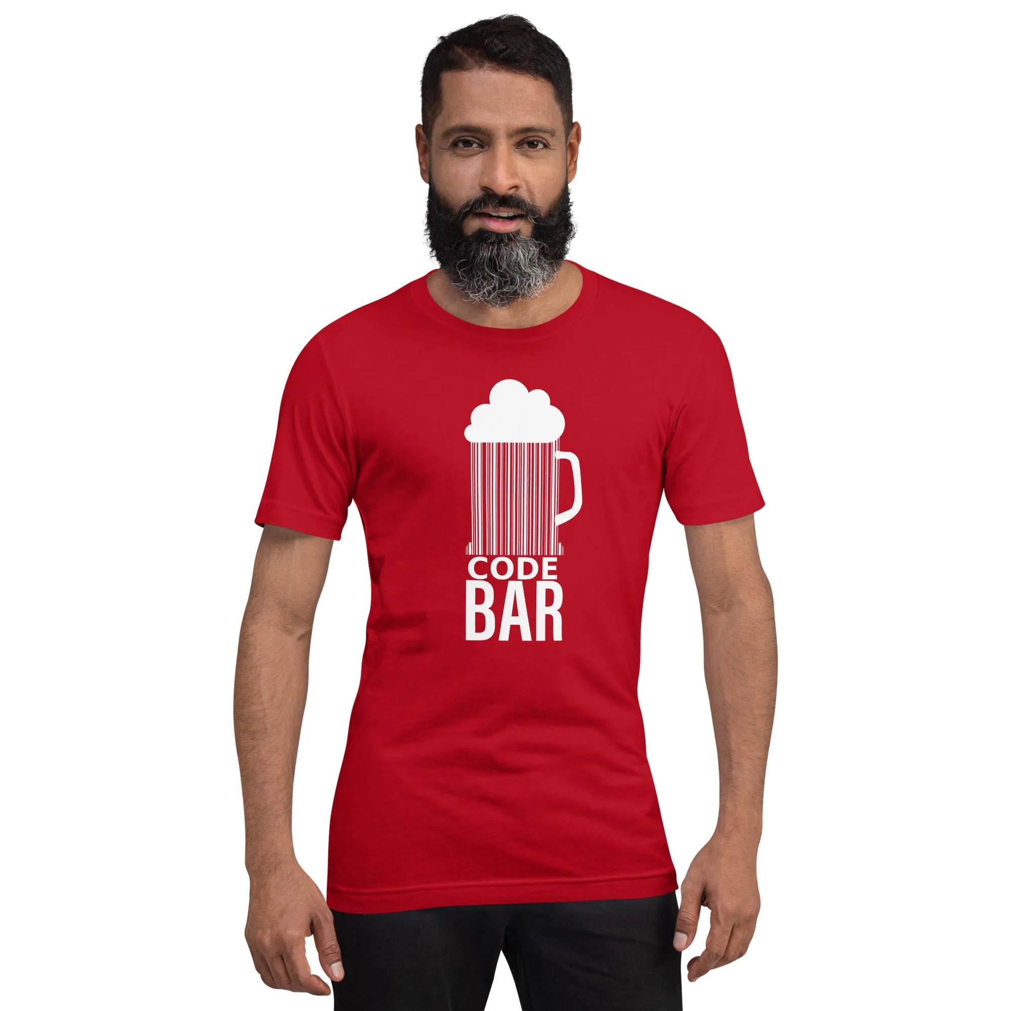 T-shirt Unisexe Code Bar (Lettrage clair) – Image 9