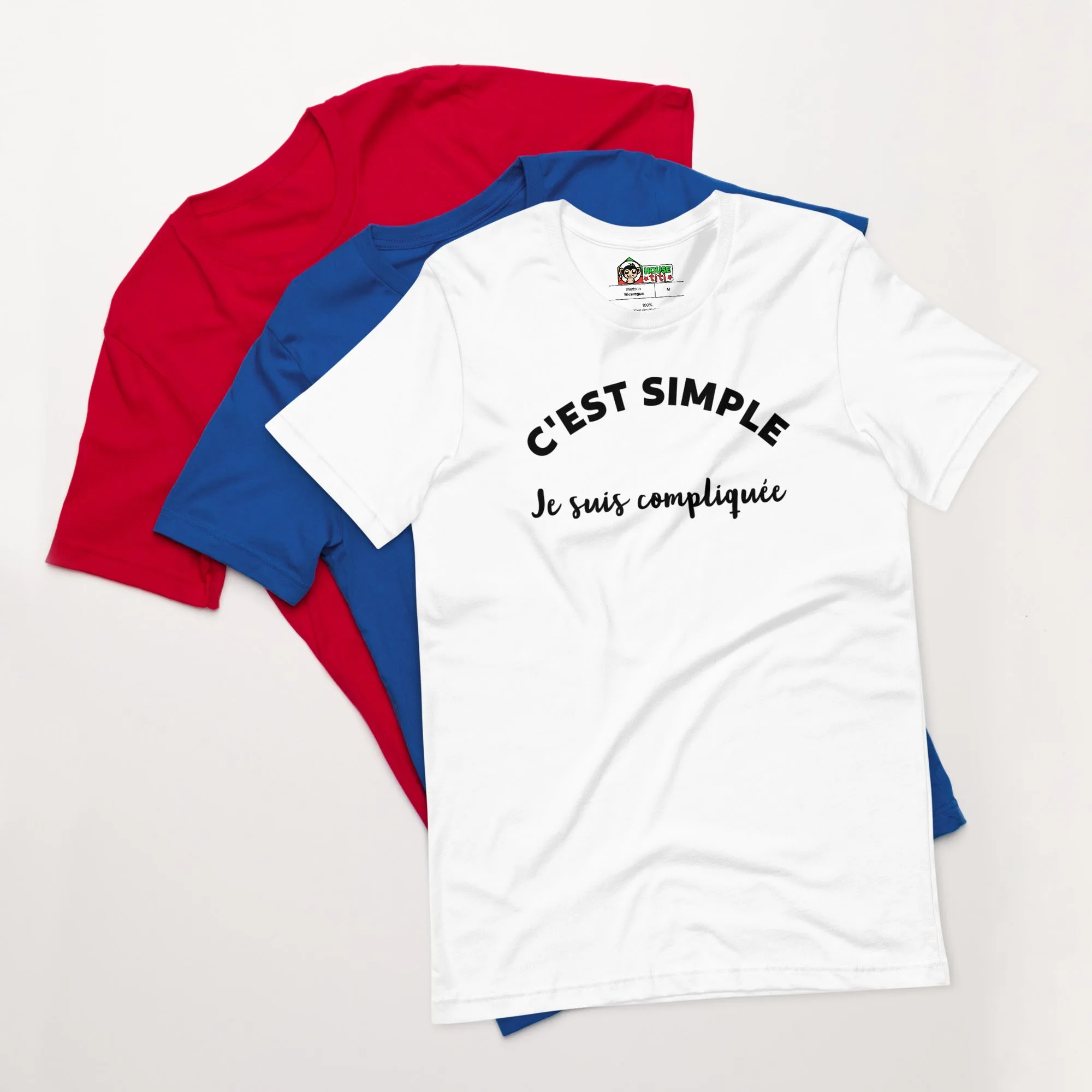 T-shirt unisexe C'est Simple Je Suis Compliquée (Lettrage noir) – Image 6
