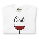 T-shirt unisexe C'est VINdredi (Lettrage noir)