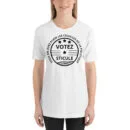 T-shirt unisexe Votez Sticule (Lettrage noir)