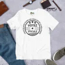 T-shirt unisexe Votez Sticule (Lettrage noir)