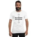 T-shirt unisexe Mi-Homme Mi-Cheval Lettrage foncé