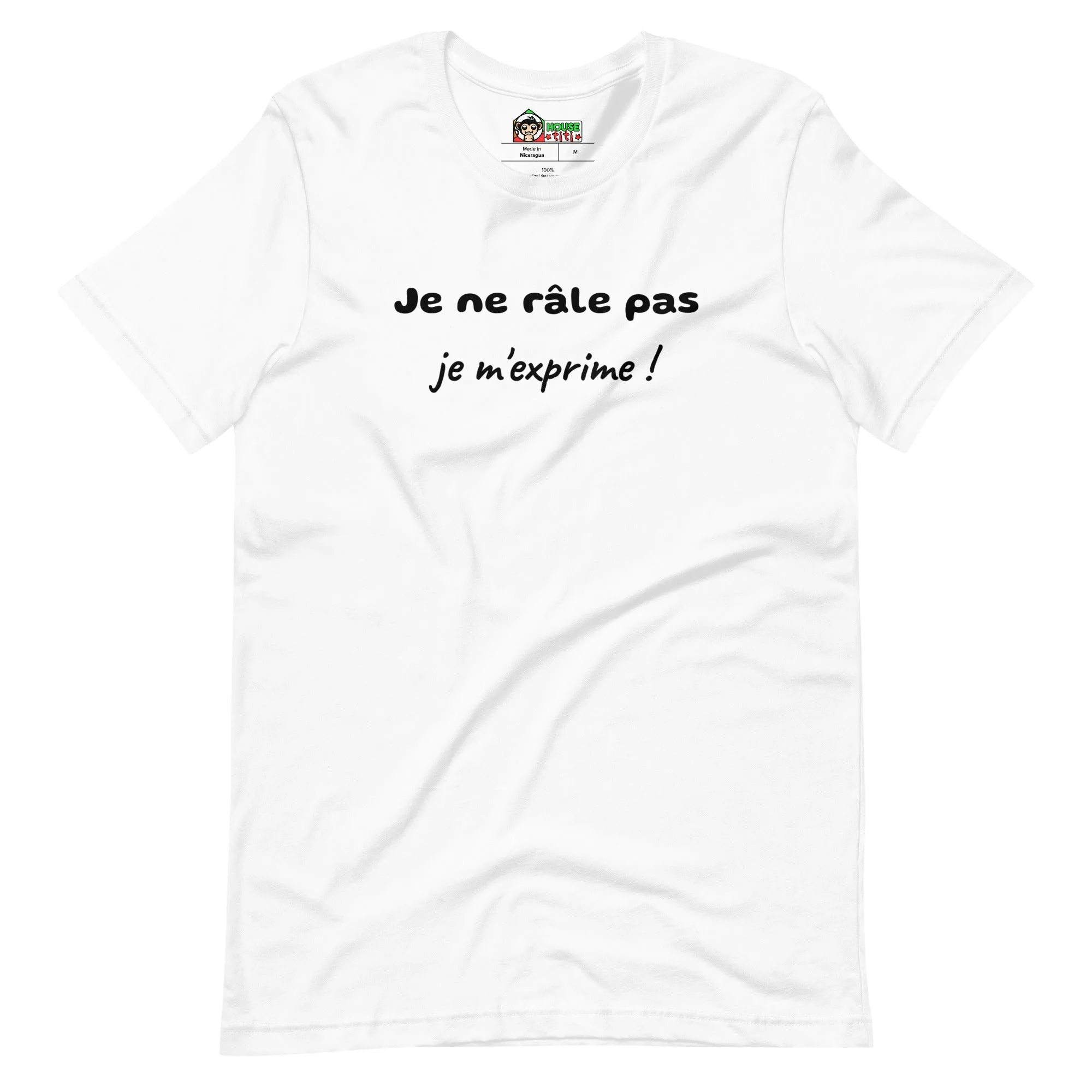 T-shirt unisexe Je ne Râle pas Je m'Exprime Lettrage foncé – Image 4