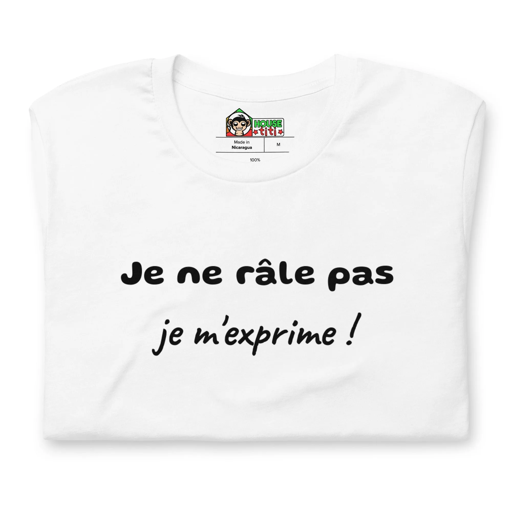 T-shirt unisexe Je ne Râle pas Je m'Exprime Lettrage foncé – Image 7