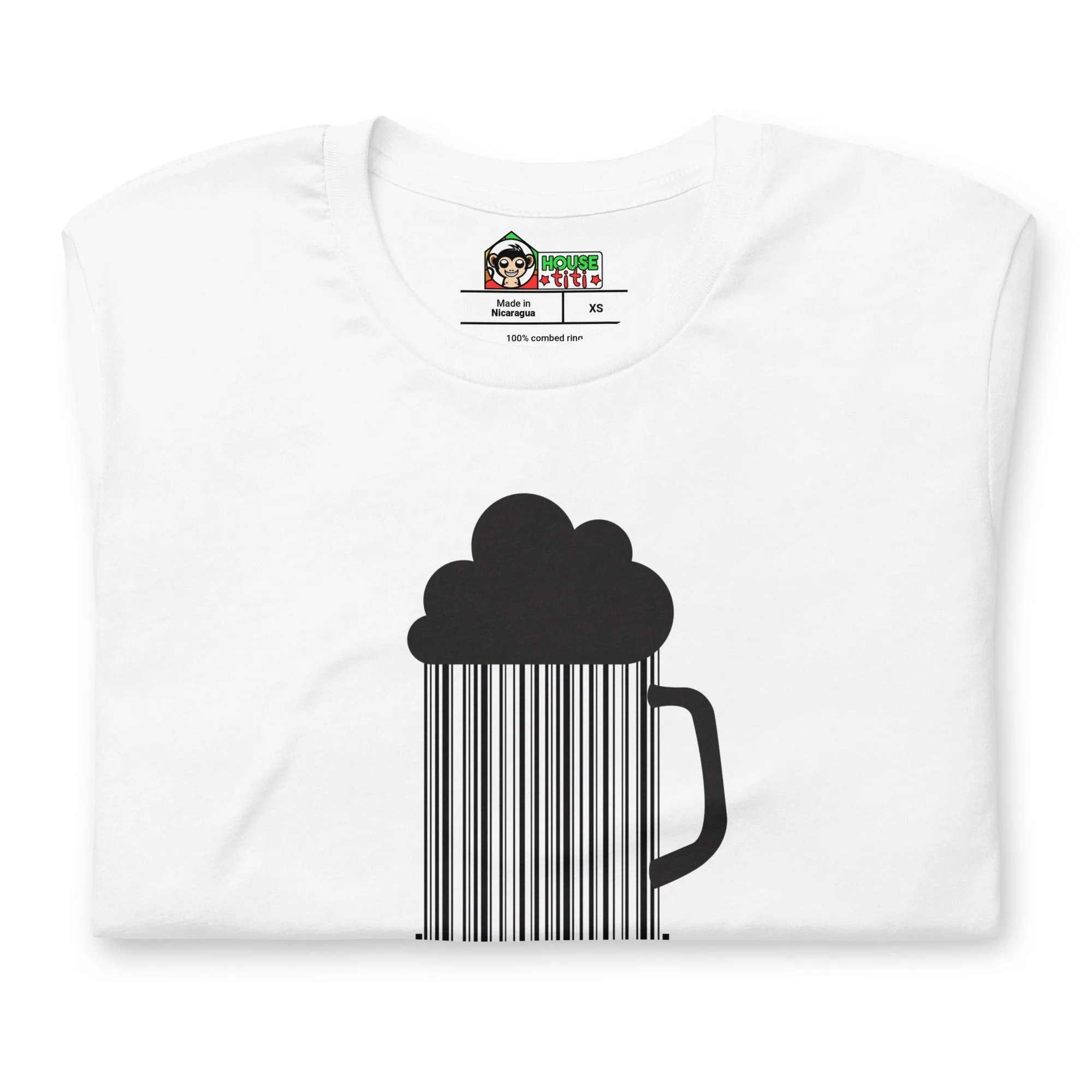 T-shirt Unisexe Code Bar (Lettrage foncé) – Image 4