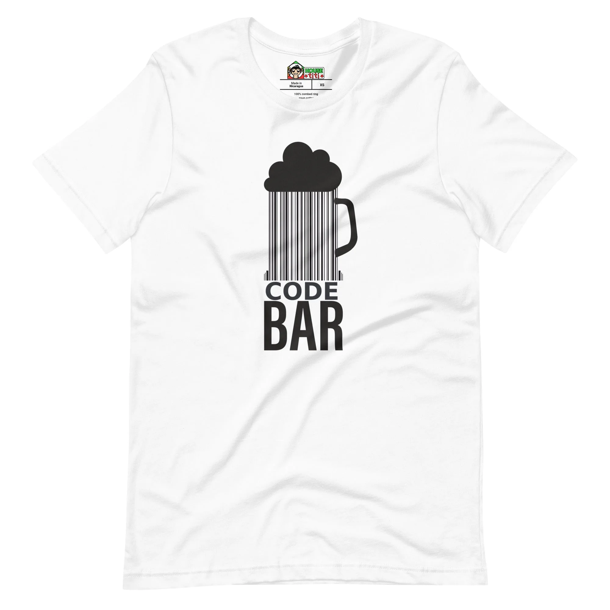 T-shirt Unisexe Code Bar (Lettrage foncé) – Image 7