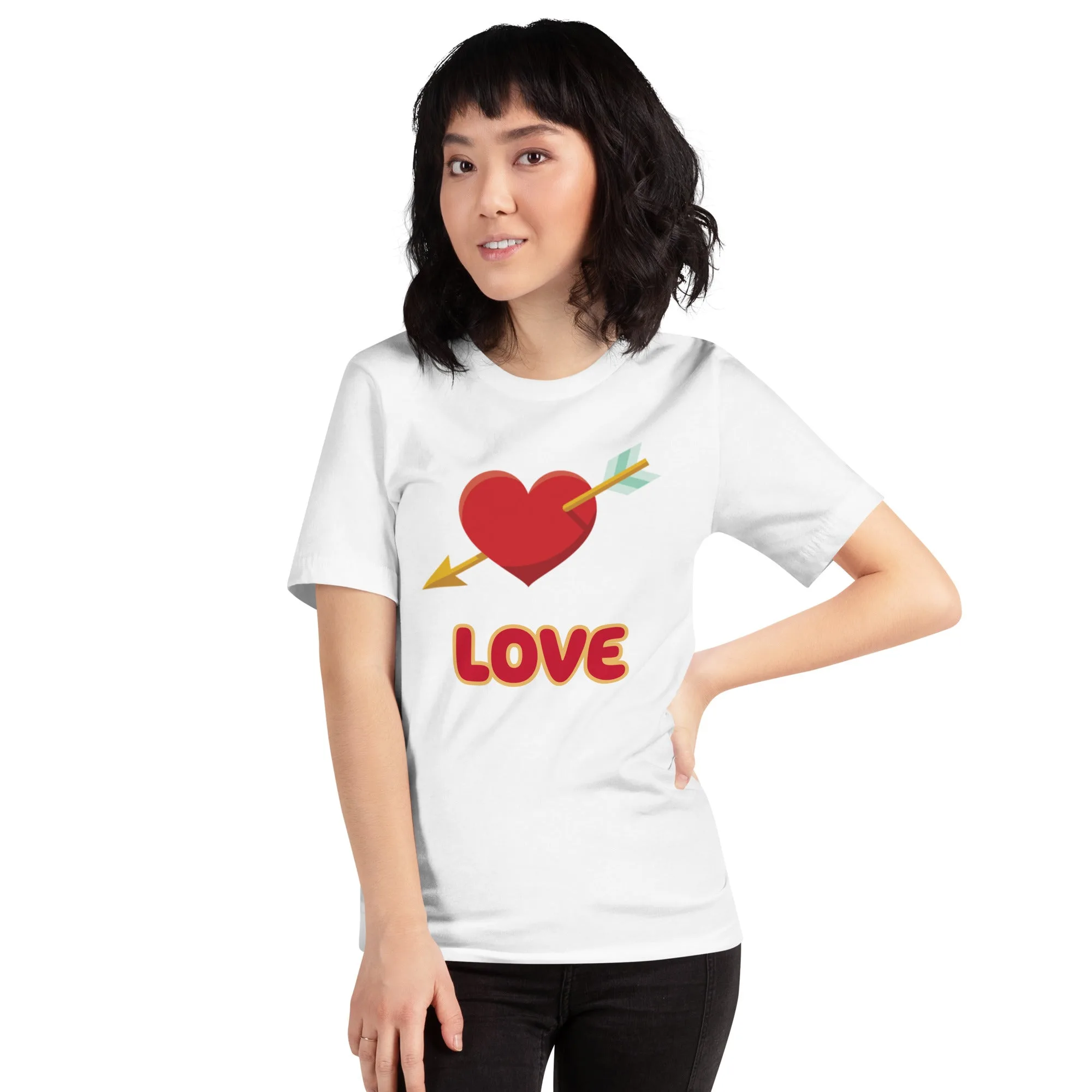 T-shirt unisexe Love coeur transpercé – Image 12