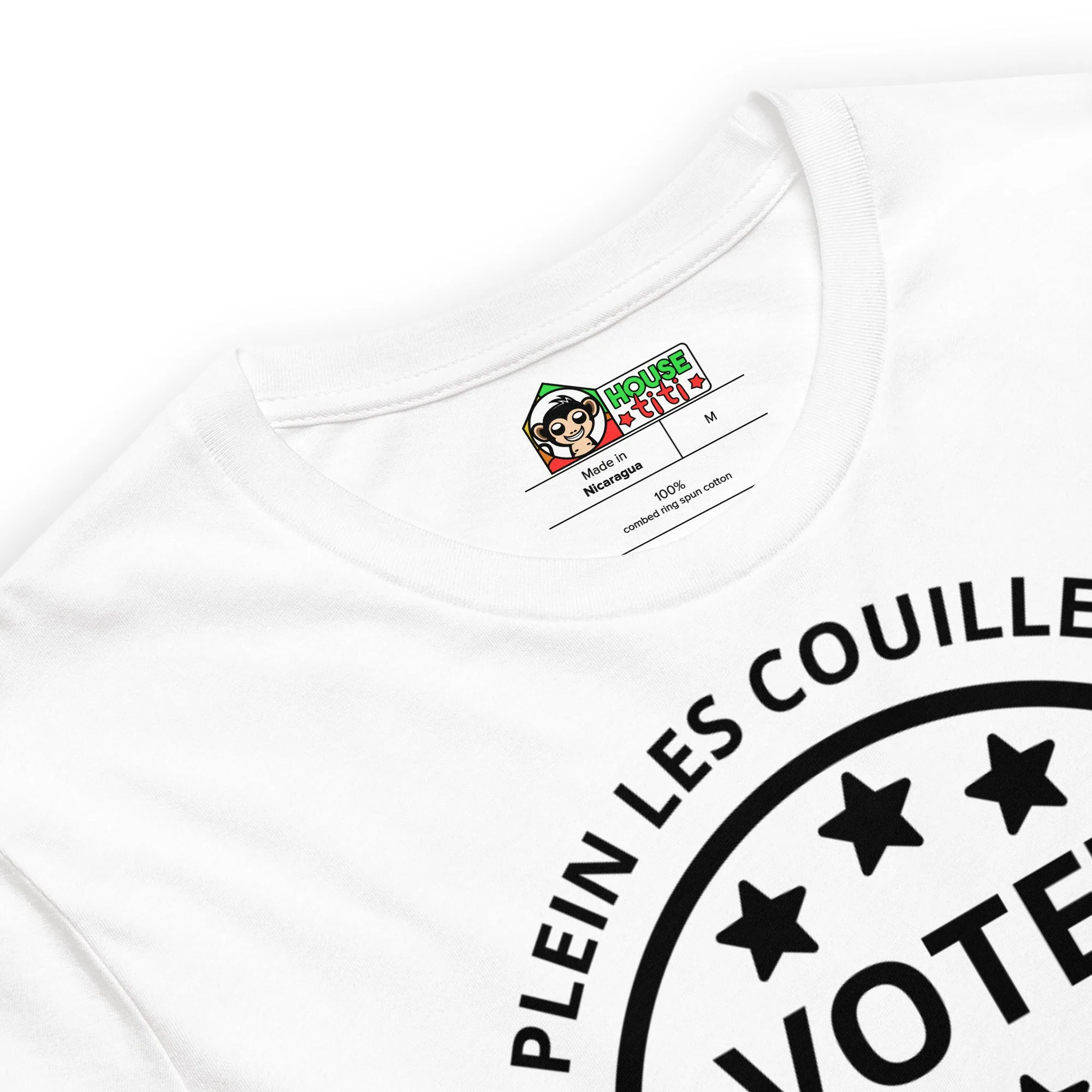 T-shirt unisexe Votez Sticule (Lettrage noir) – Image 6