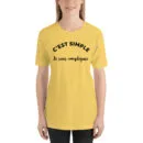 T-shirt unisexe C'est Simple Je Suis Compliquée (Lettrage noir)