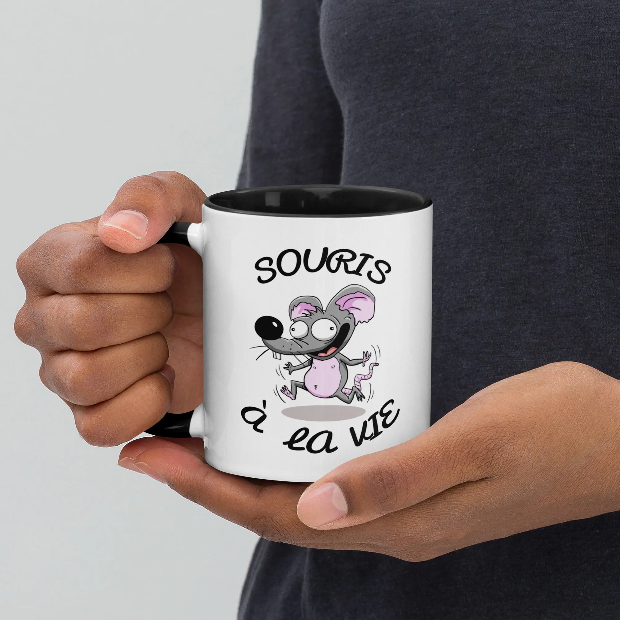 Mug à Intérieur Coloré Souris à la vie – Image 4