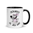 Mug à intérieur coloré Souris à la vie