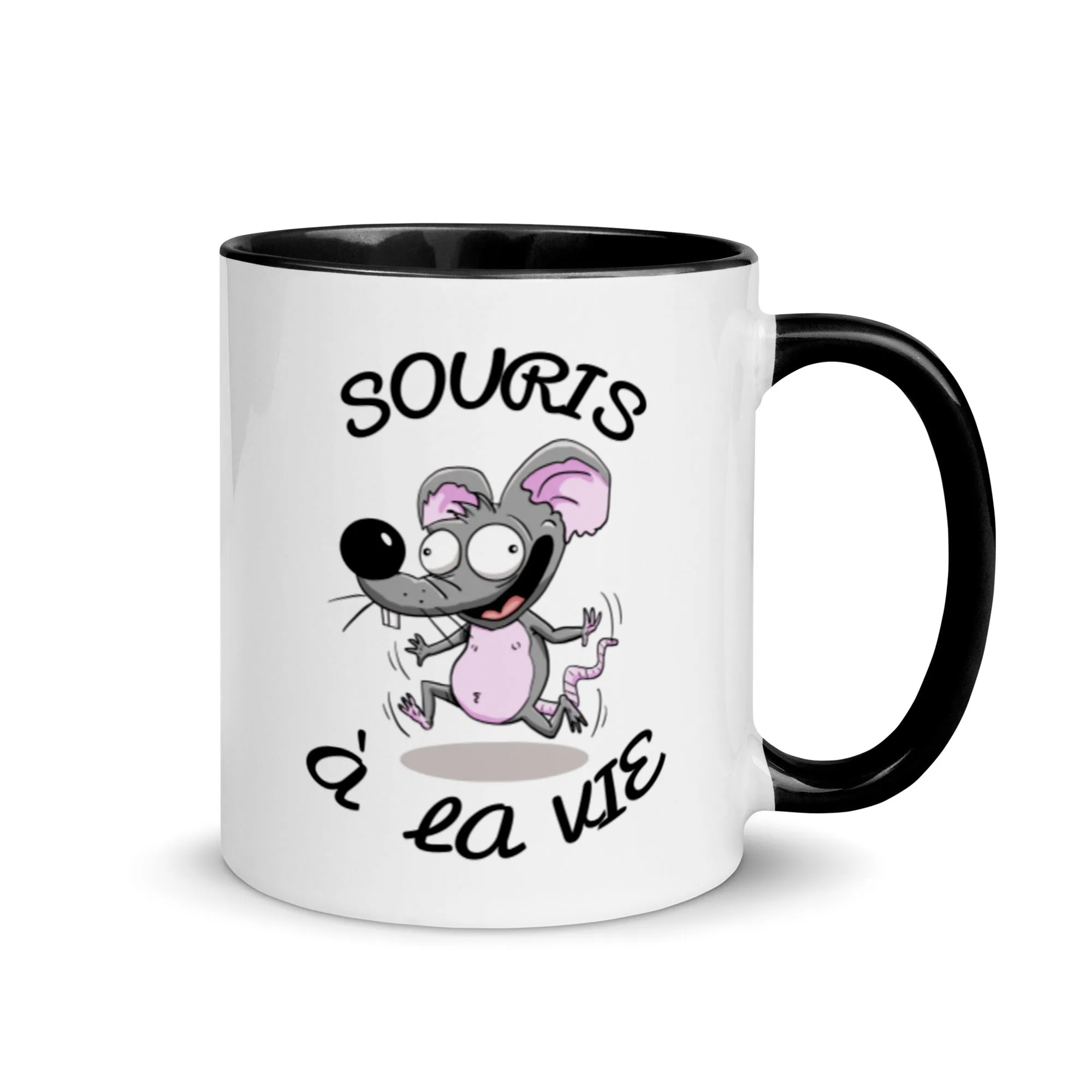Mug à intérieur coloré Souris à la vie