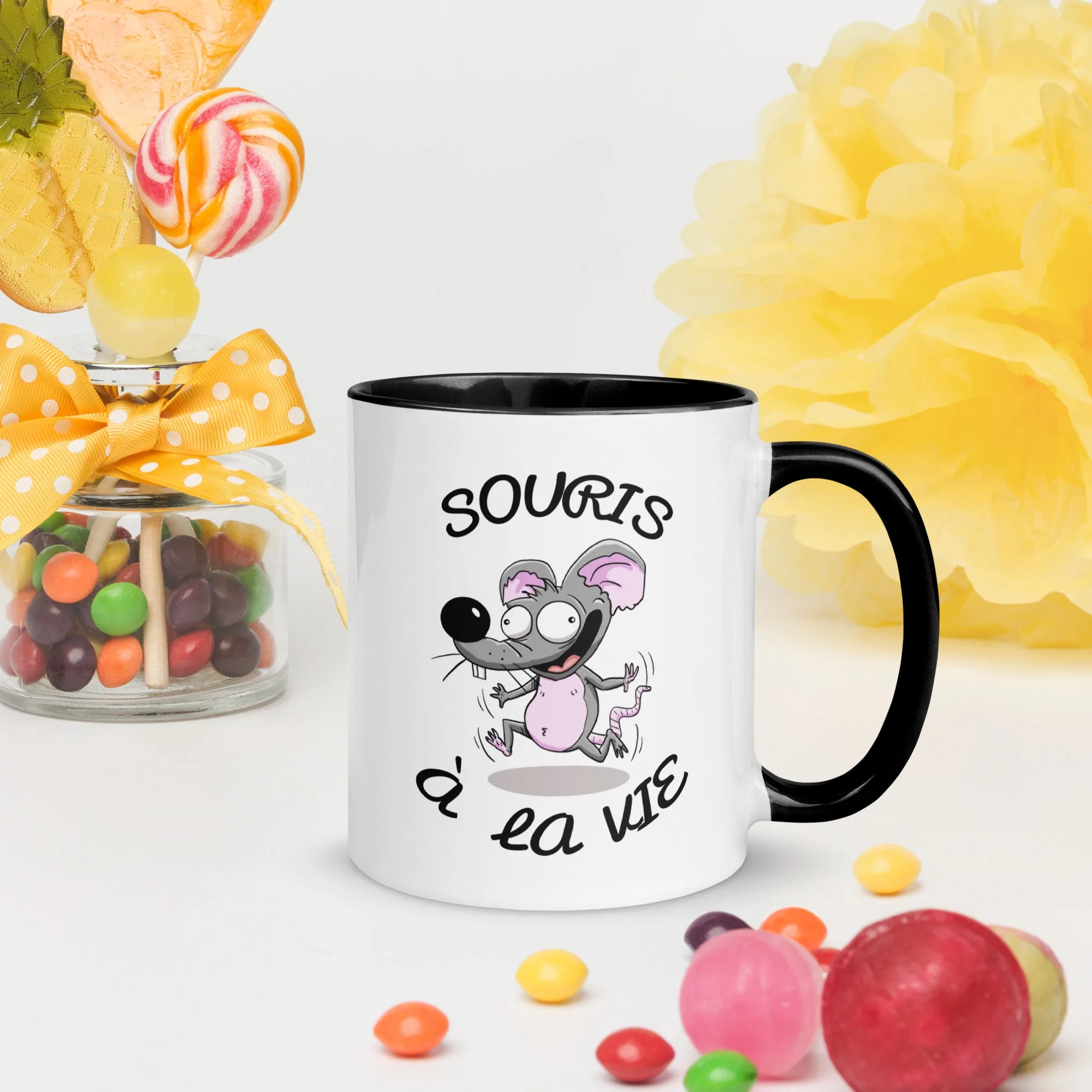 Mug à Intérieur Coloré Souris à la vie – Image 6