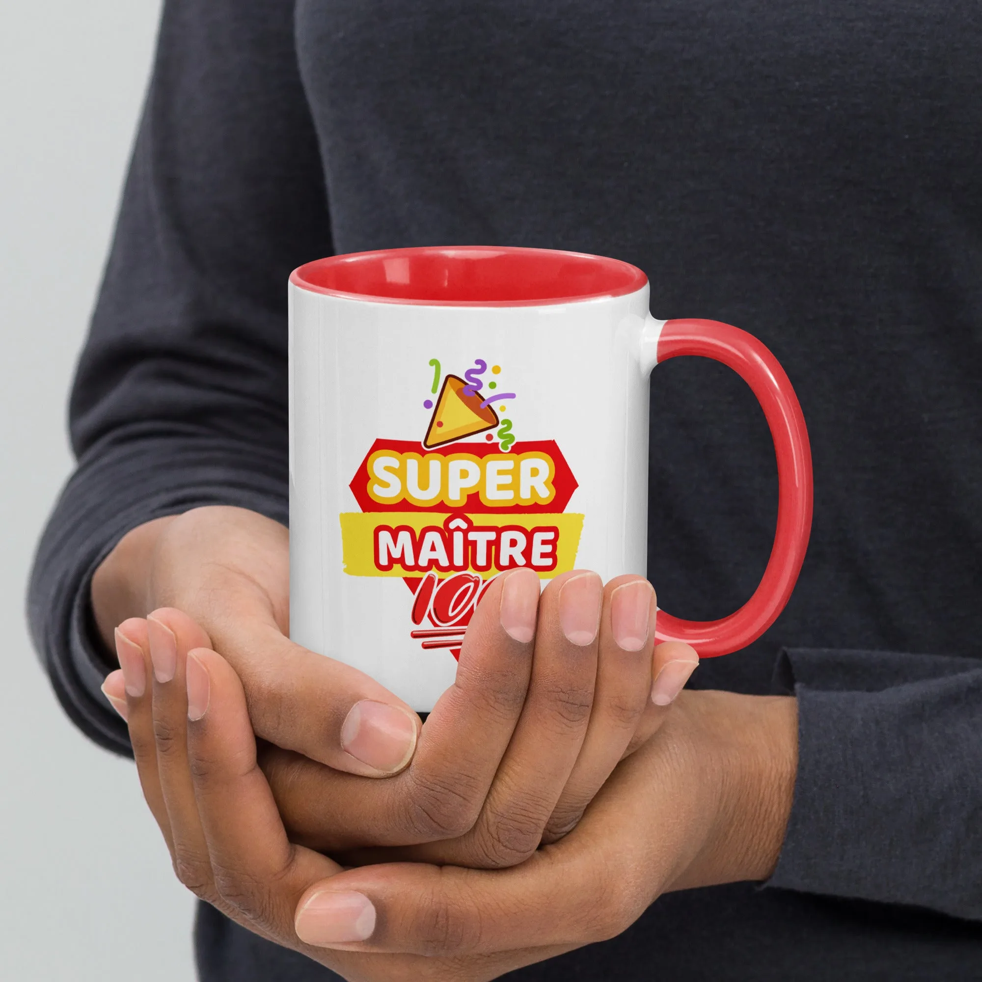 Mug à Intérieur Coloré Super Maître – Image 3