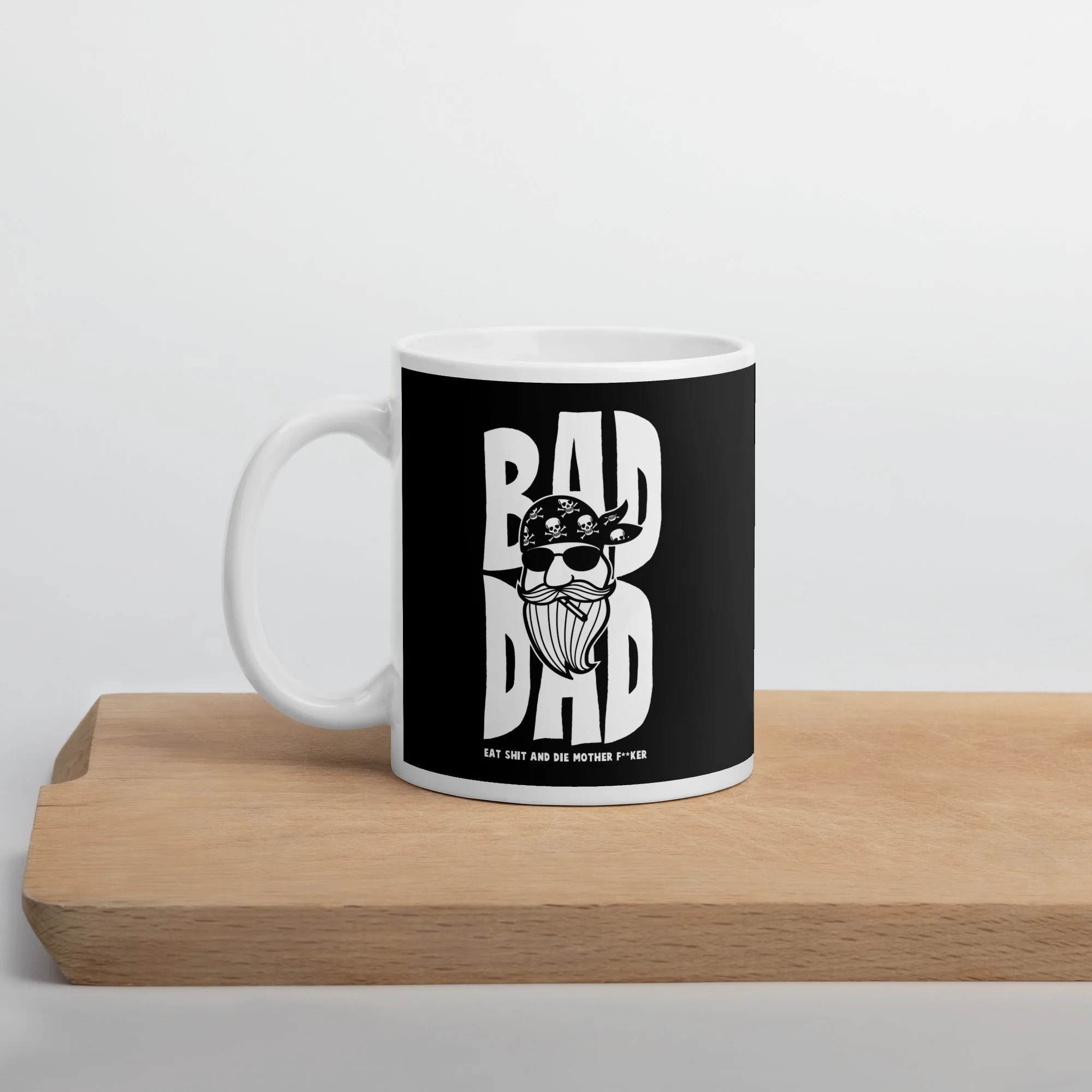 Mug Blanc Brillant Bad Dad – Image 5