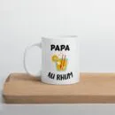 Mug Blanc Brillant Papa Au Rhum