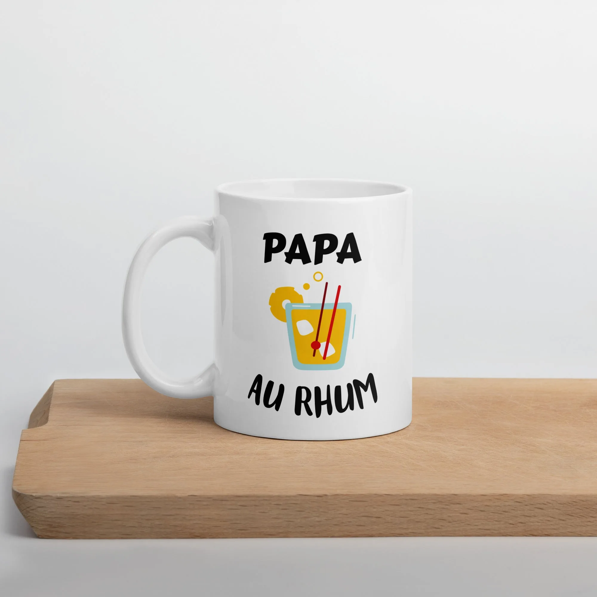 Mug Blanc Brillant Papa Au Rhum – Image 6