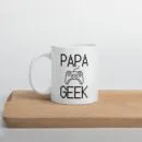 Mug Blanc Brillant Papa Geek
