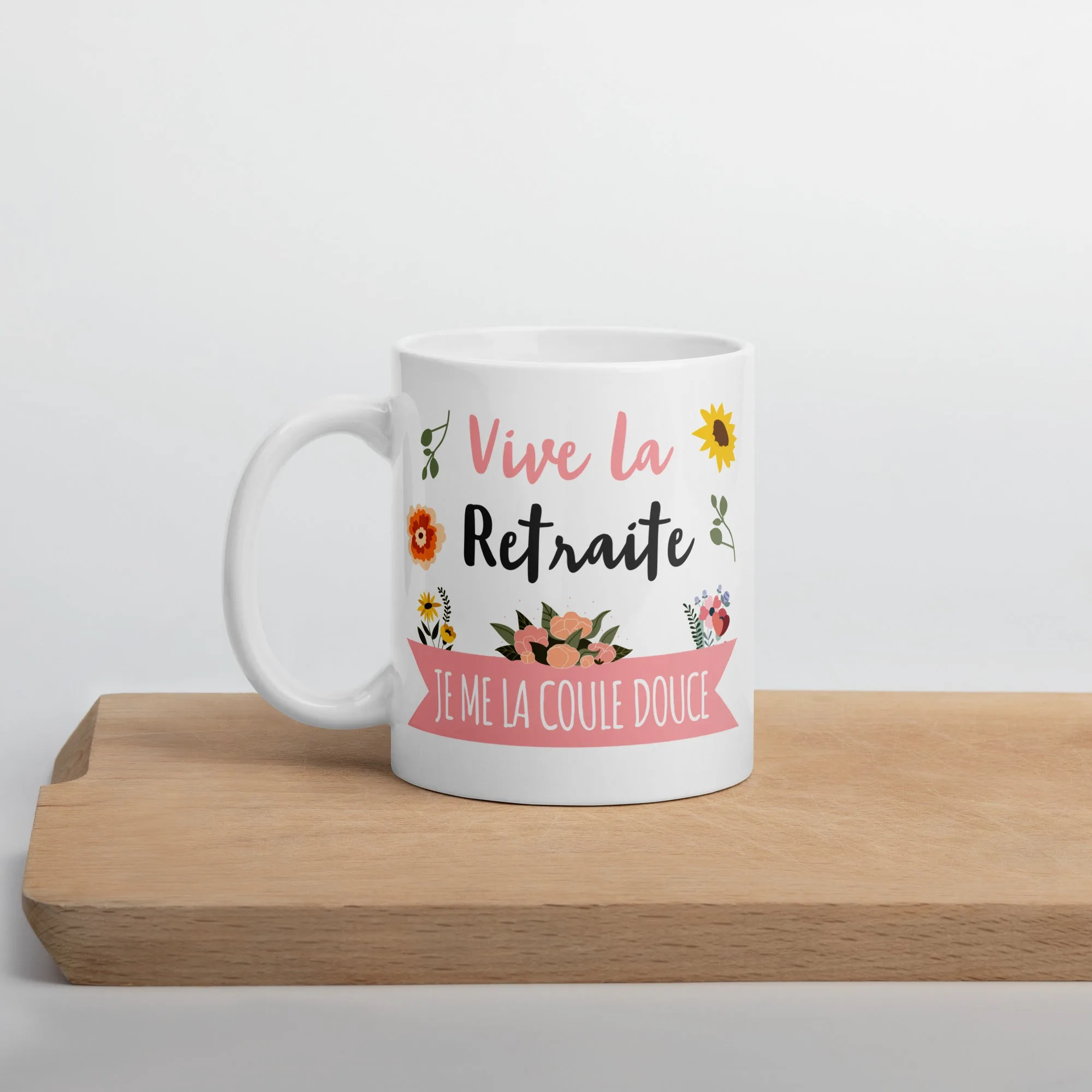 Mug Blanc Brillant Vive la Retraite – Image 6