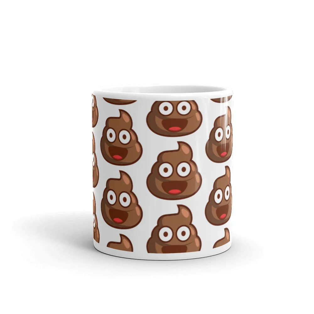 Mug Blanc Brillant Tas De Caca – Image 2