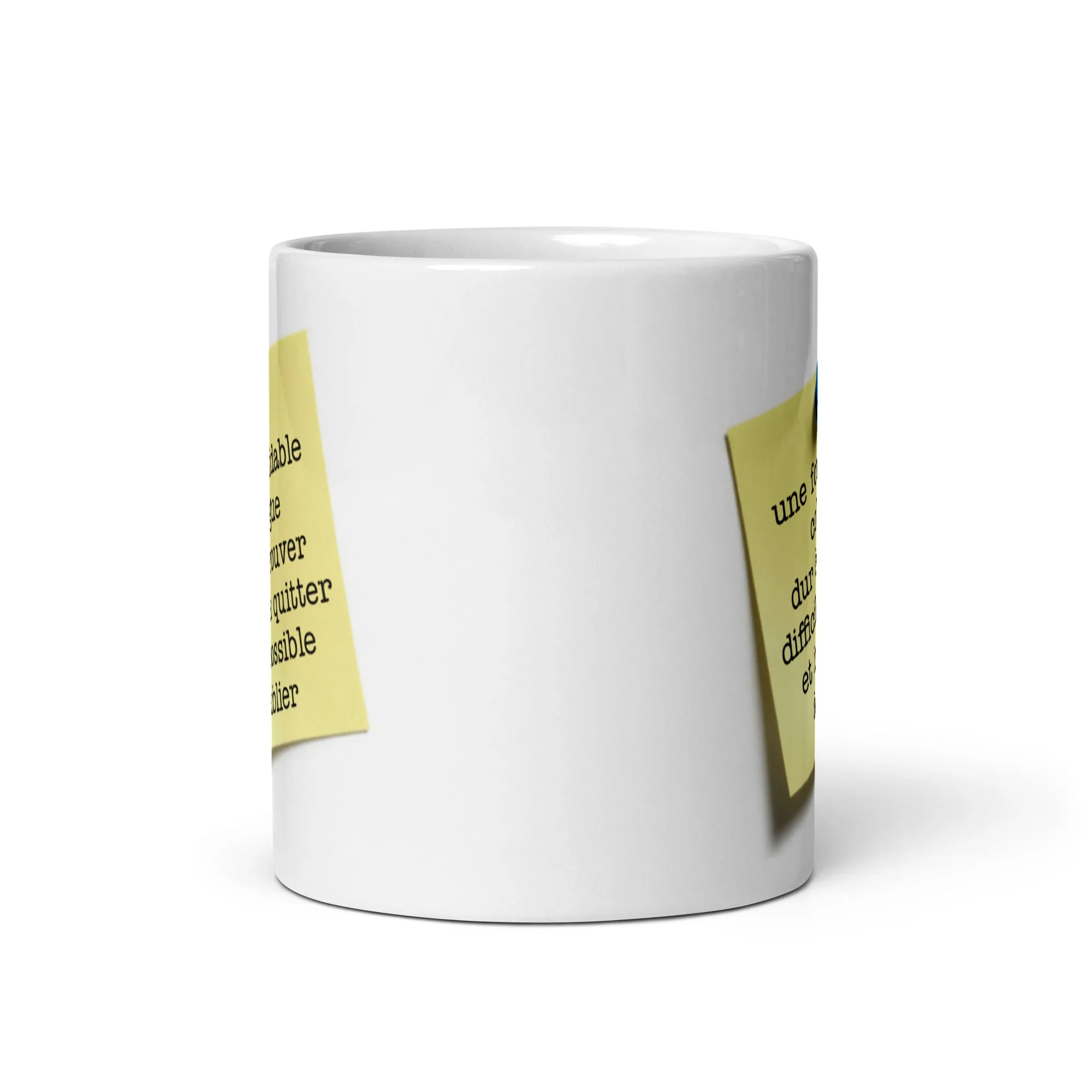 Mug Blanc Brillant Formidable Collègue Post-it – Image 2