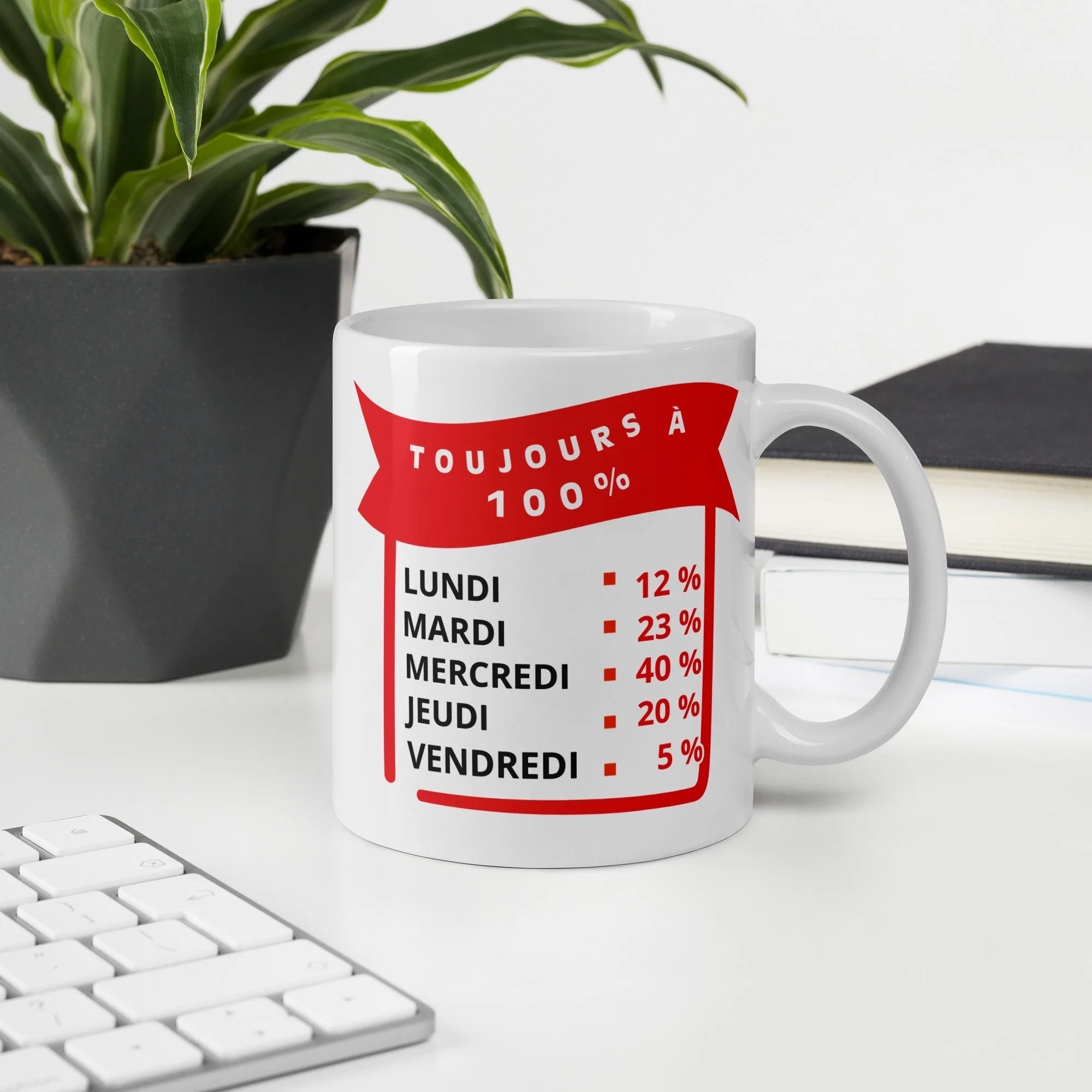 Mug Blanc Brillant Toujours à 100 % – Image 4