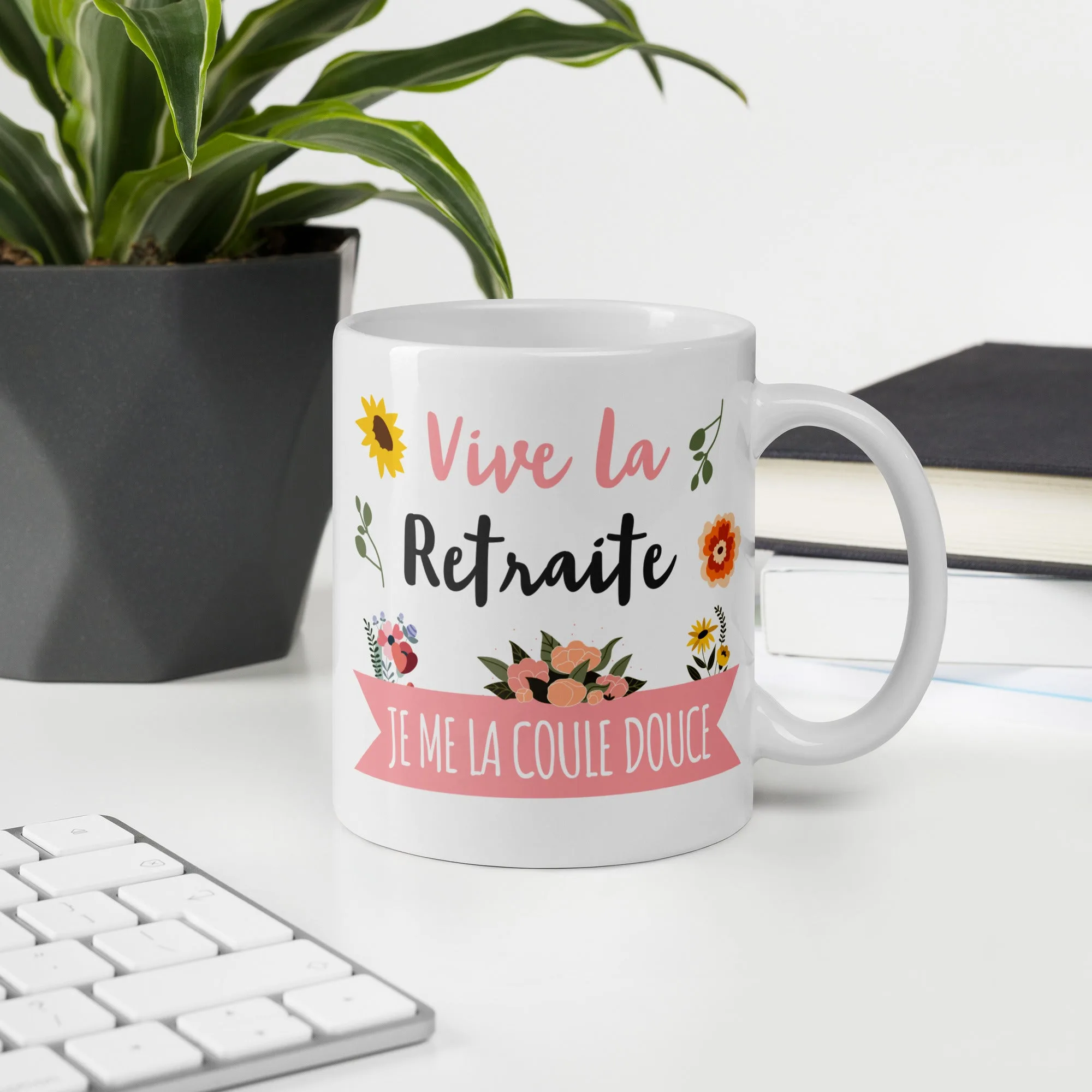 Mug Blanc Brillant Vive la Retraite – Image 5