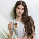 Mug Blanc Brillant Chat avec Chapeau de Sorcière