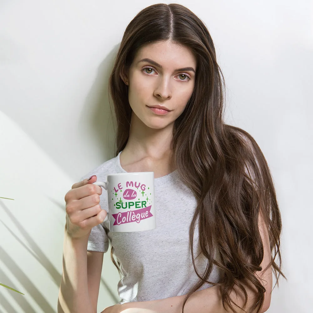 Mug Blanc Brillant La Super Collègue – Image 7