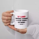 Mug Blanc Brillant L'histoire d'horreur la plus courte du monde