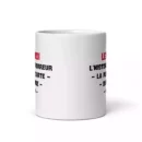 Mug Blanc Brillant L'histoire d'horreur la plus courte du monde