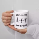 Mug Blanc Brillant J'Peux Pas J'ai Sport