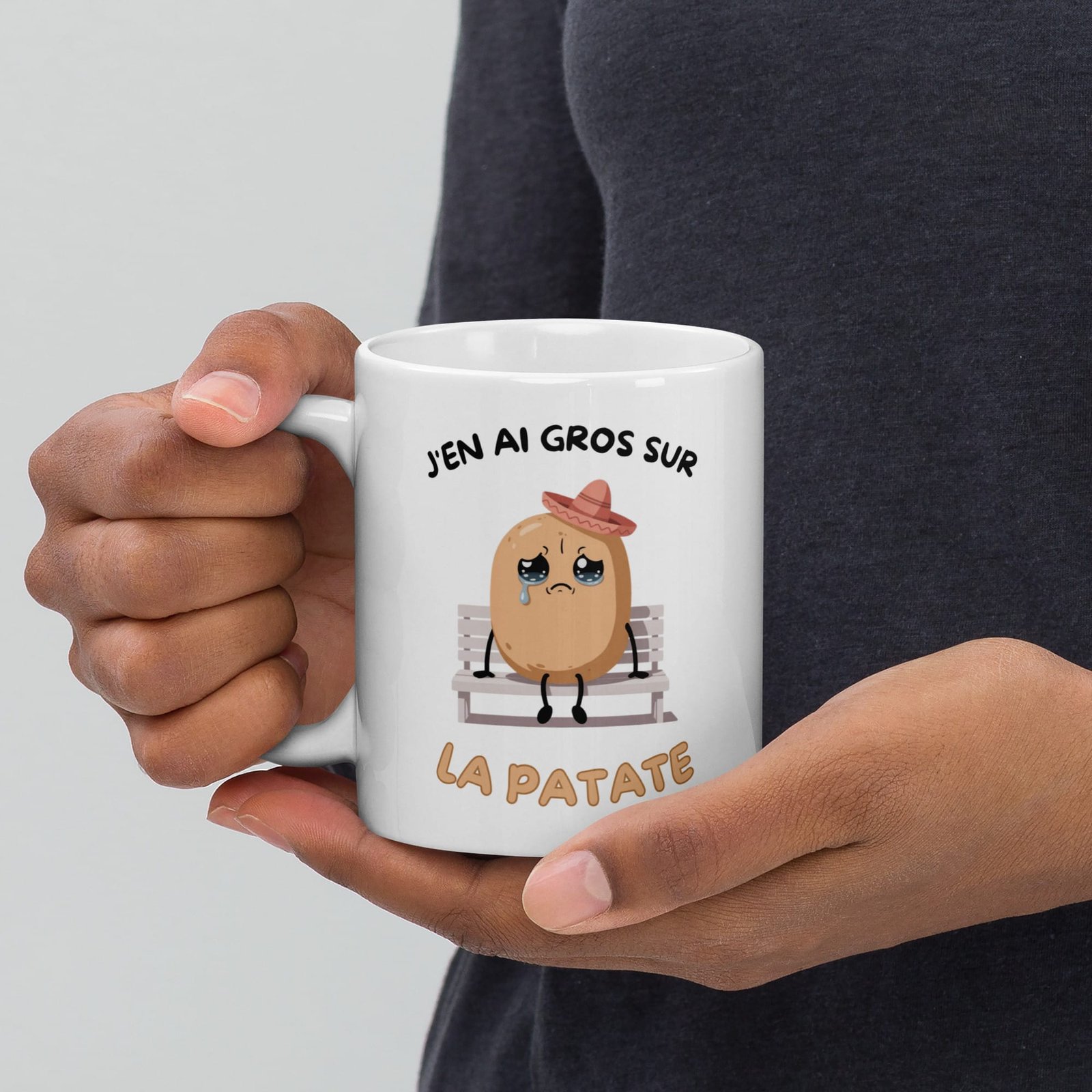 Mug Blanc J’en ai gros sur la patate – Image 6