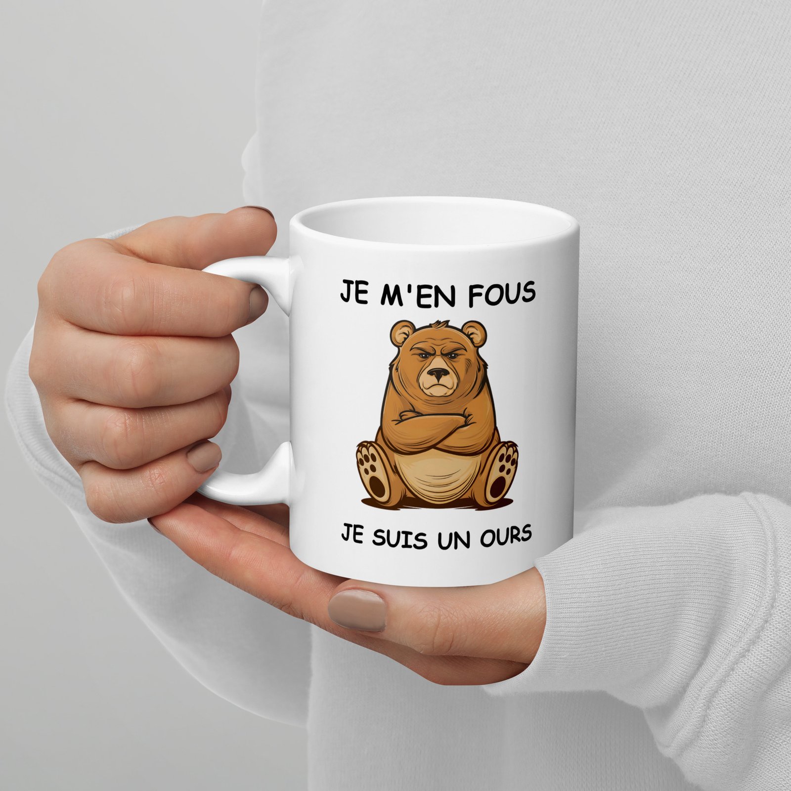 Mug Je m'en fous je suis un ours – Image 7