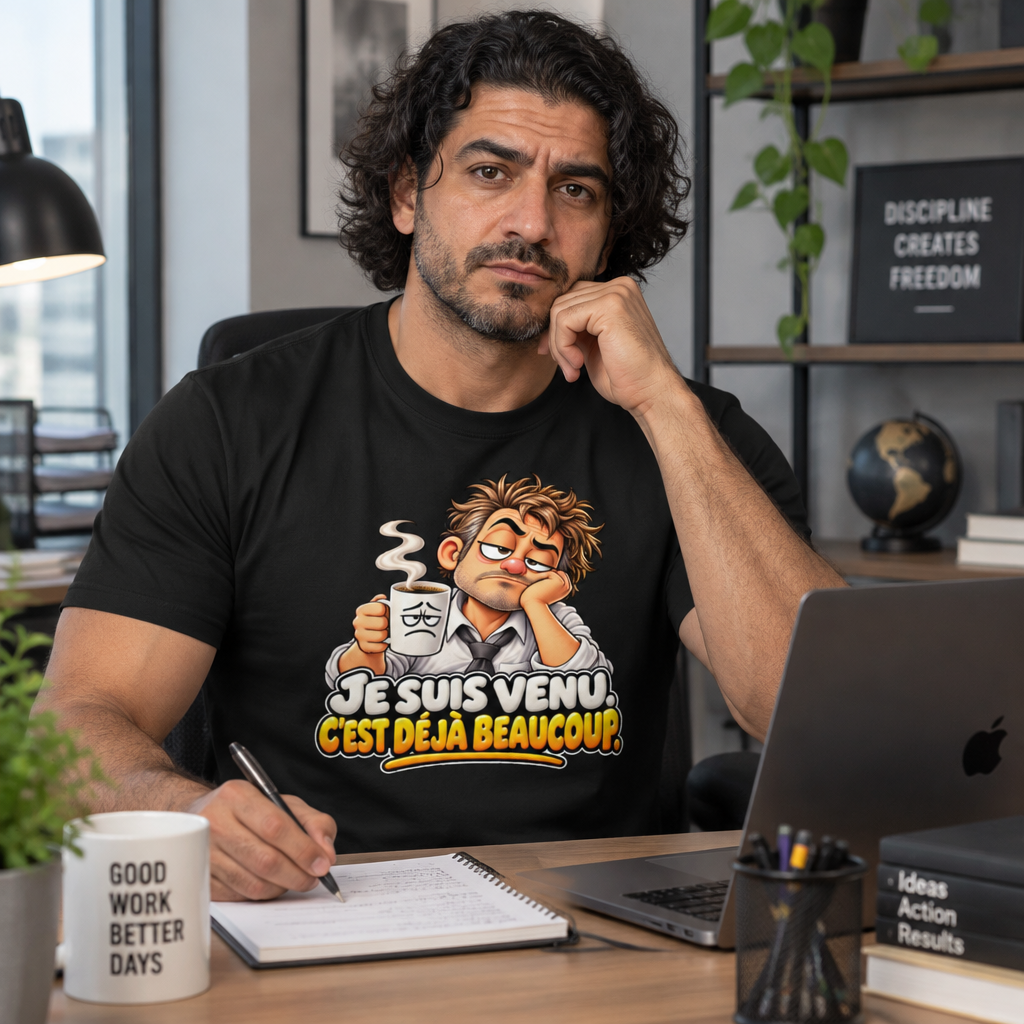 T-shirt unisexe Je suis venu, c’est déjà beaucoup