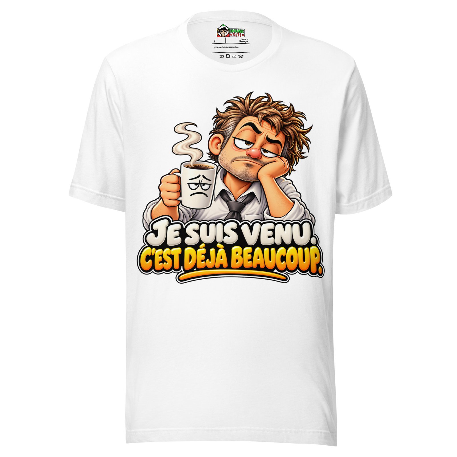 T-shirt unisexe Je suis venu, c’est déjà beaucoup – Image 3
