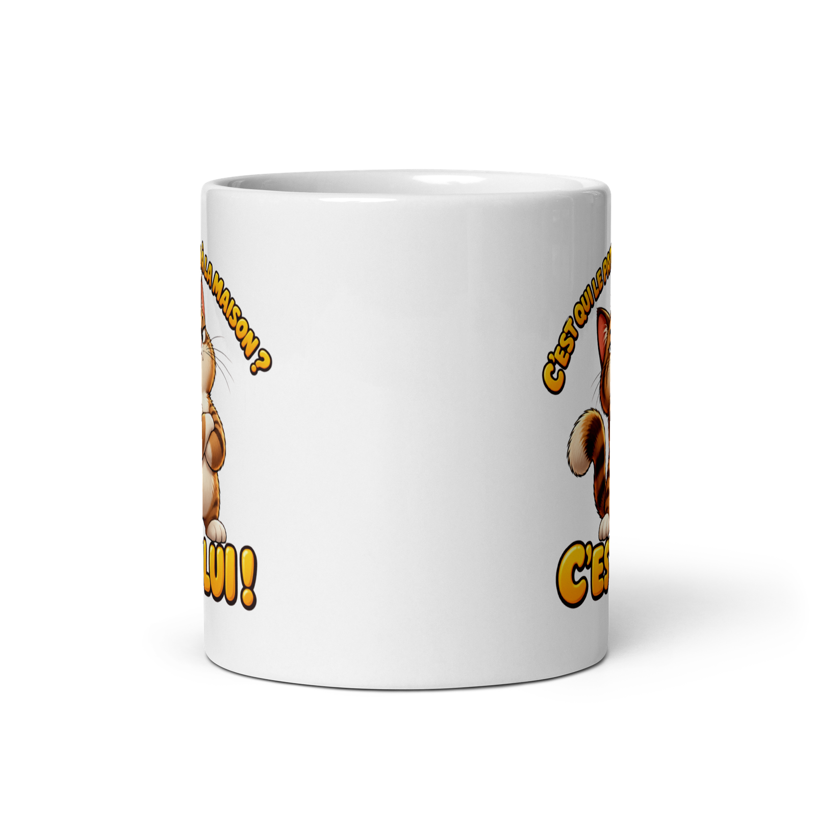Mug Blanc Brillant C'est Qui Le Patron À la Maison C'est Lui – Image 4